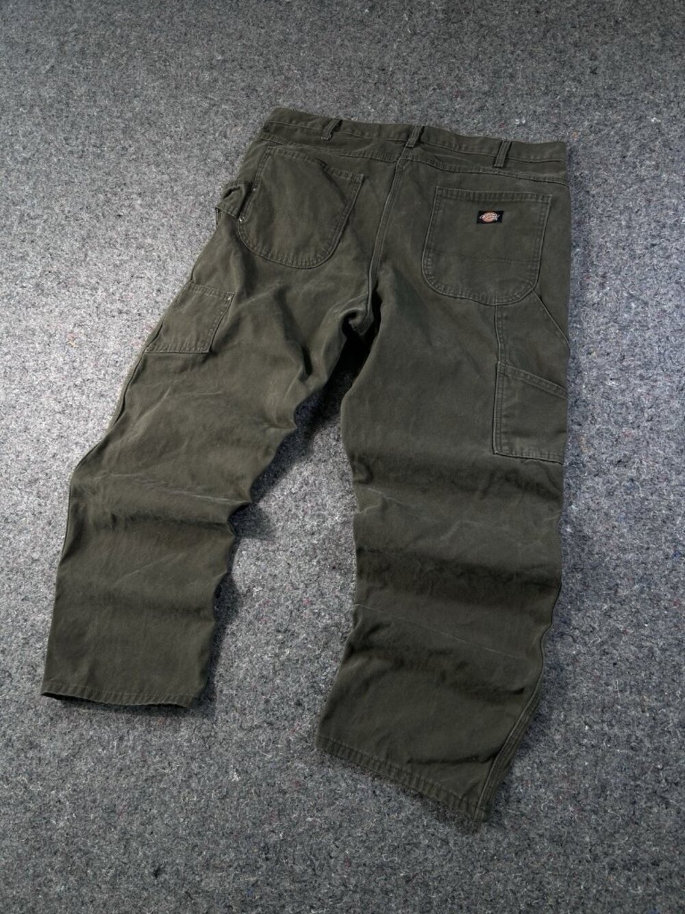 Dickies Men’s Carpenter Pants Size 36 Olive Green Duck Canvas Workwear